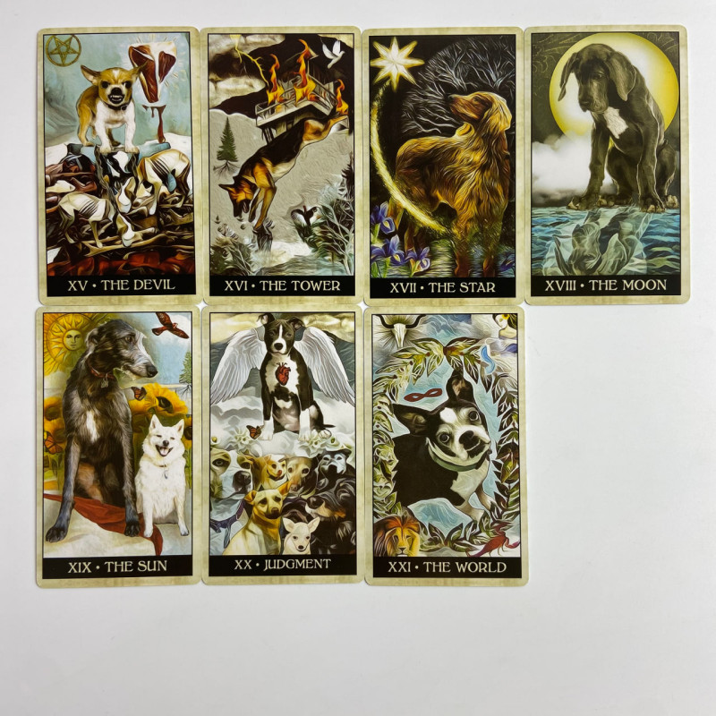 Таро-карты Wise Dog Tarot «Мудрая Собака», уменьшенная колода Райдера—Уэйта