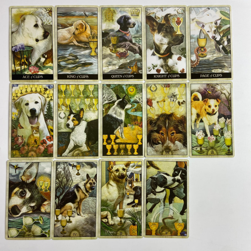 Таро-карты Wise Dog Tarot «Мудрая Собака», уменьшенная колода Райдера—Уэйта