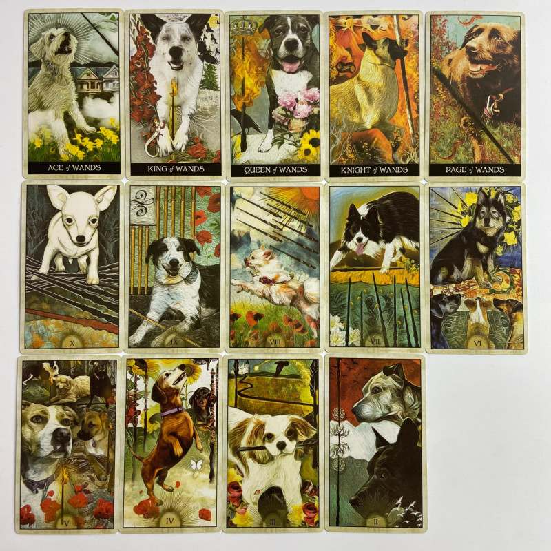 Таро-карты Wise Dog Tarot «Мудрая Собака», уменьшенная колода Райдера—Уэйта