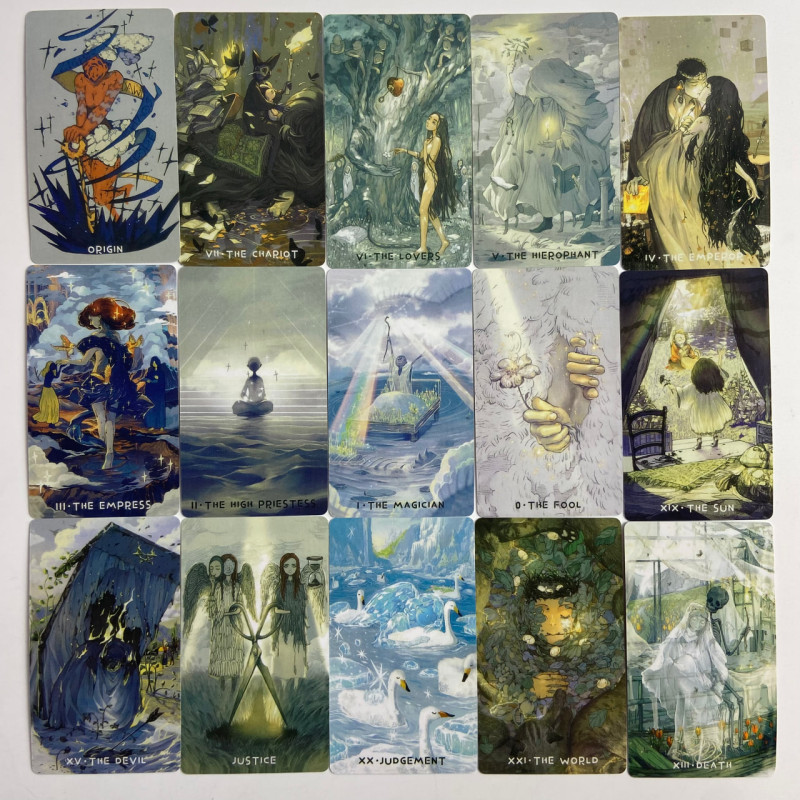 Карты Таро Monsoon Tarot «Муссоны» в стиле японского аниме, уменьшенная колода