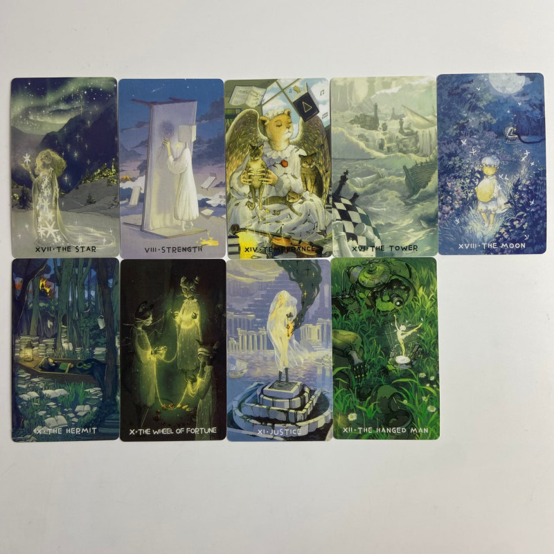Карты Таро Monsoon Tarot «Муссоны» в стиле японского аниме, уменьшенная колода