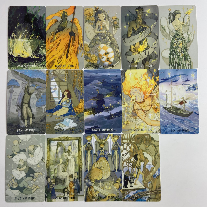 Карты Таро Monsoon Tarot «Муссоны» в стиле японского аниме, уменьшенная колода
