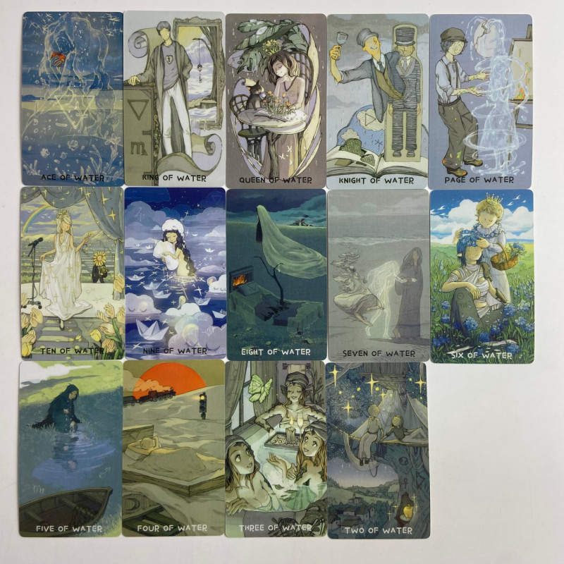 Карты Таро Monsoon Tarot «Муссоны» в стиле японского аниме, уменьшенная колода