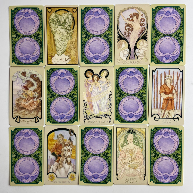 Карти Таро Ethereal Visions Illuminated Tarot Ефірні Бачення Art Nouveau зменшена колода
