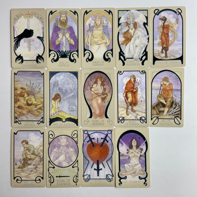 Карти Таро Ethereal Visions Illuminated Tarot Ефірні Бачення Art Nouveau зменшена колода