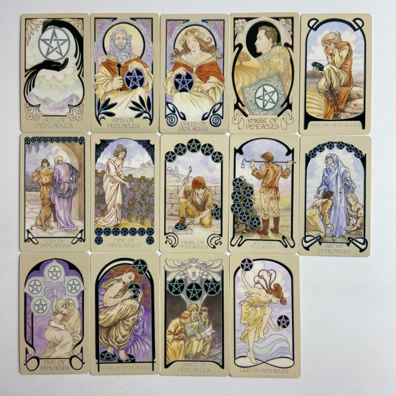 Карти Таро Ethereal Visions Illuminated Tarot Ефірні Бачення Art Nouveau зменшена колода