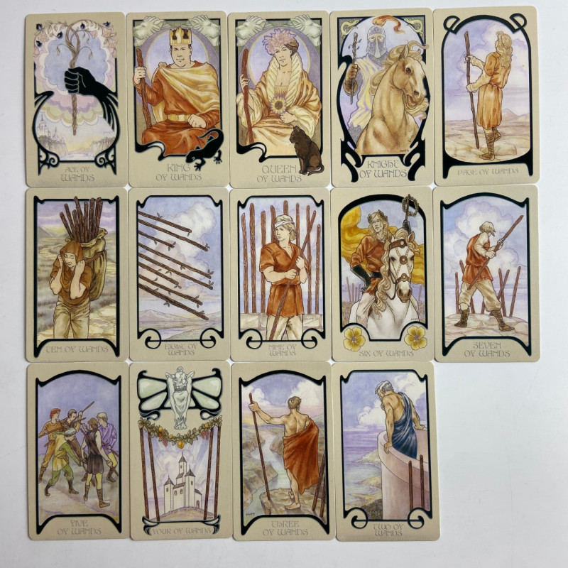 Карти Таро Ethereal Visions Illuminated Tarot Ефірні Бачення Art Nouveau зменшена колода