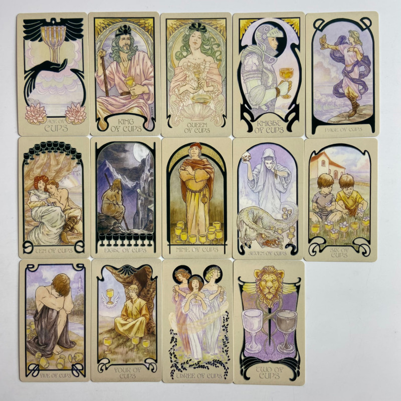 Карти Таро Ethereal Visions Illuminated Tarot Ефірні Бачення Art Nouveau зменшена колода