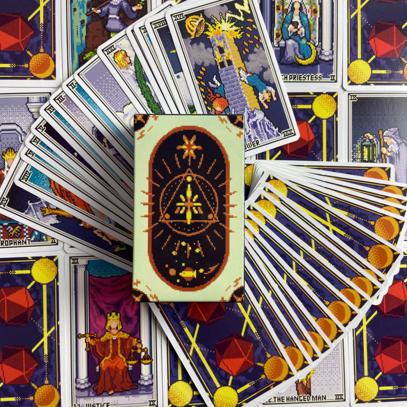 Карты Таро Pixel Tarot пиксель-арт ретро колода на английском