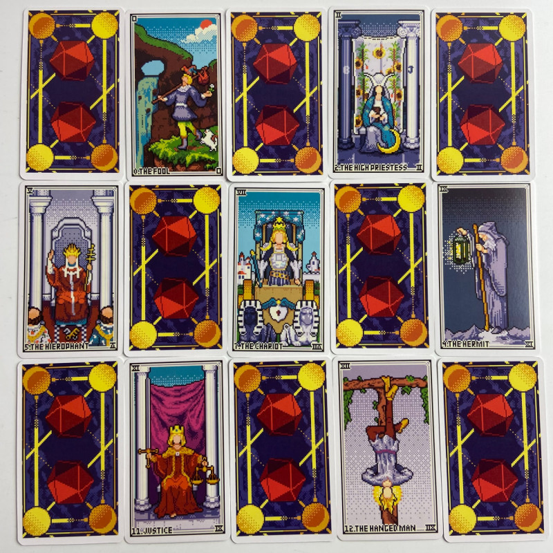 Карты Таро Pixel Tarot пиксель-арт ретро колода на английском