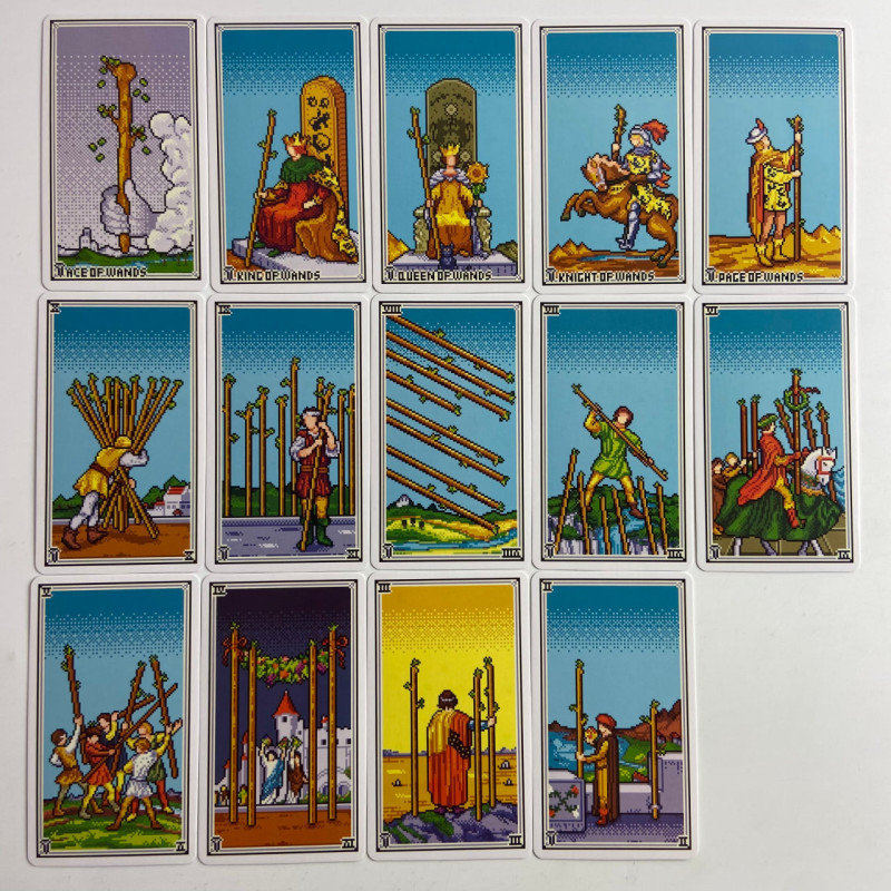 Карты Таро Pixel Tarot пиксель-арт ретро колода на английском