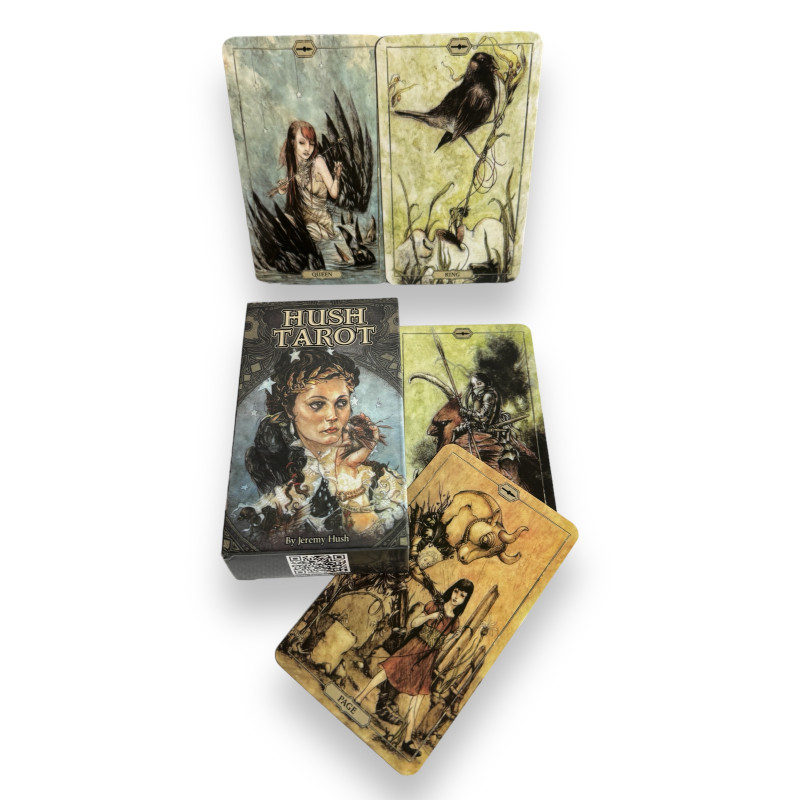 Карты Таро Hush Tarot (Таро Тишины) с иллюстрациями животных и людей в стиле XIX века