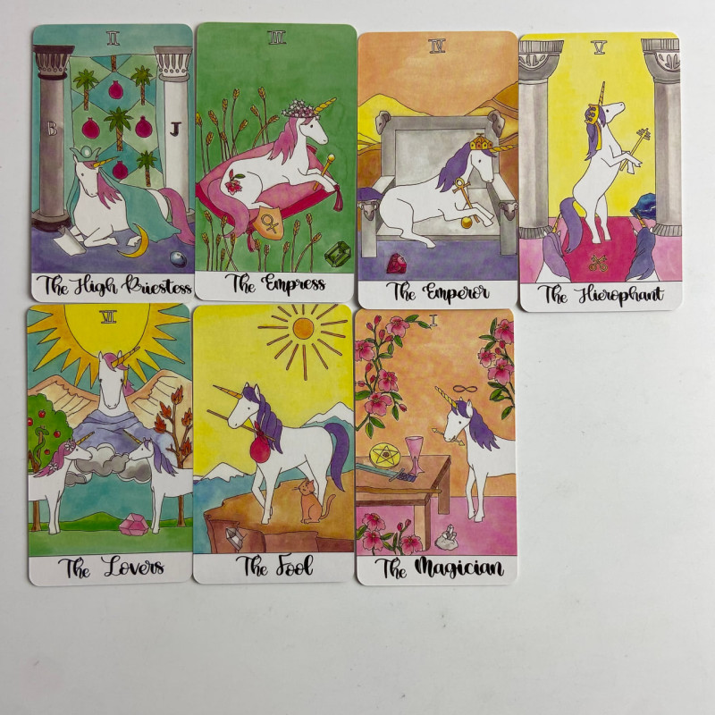 Карты Таро Crystal Unicorn Tarot «Кристальный Единорог», мини-колода, Памела Чен