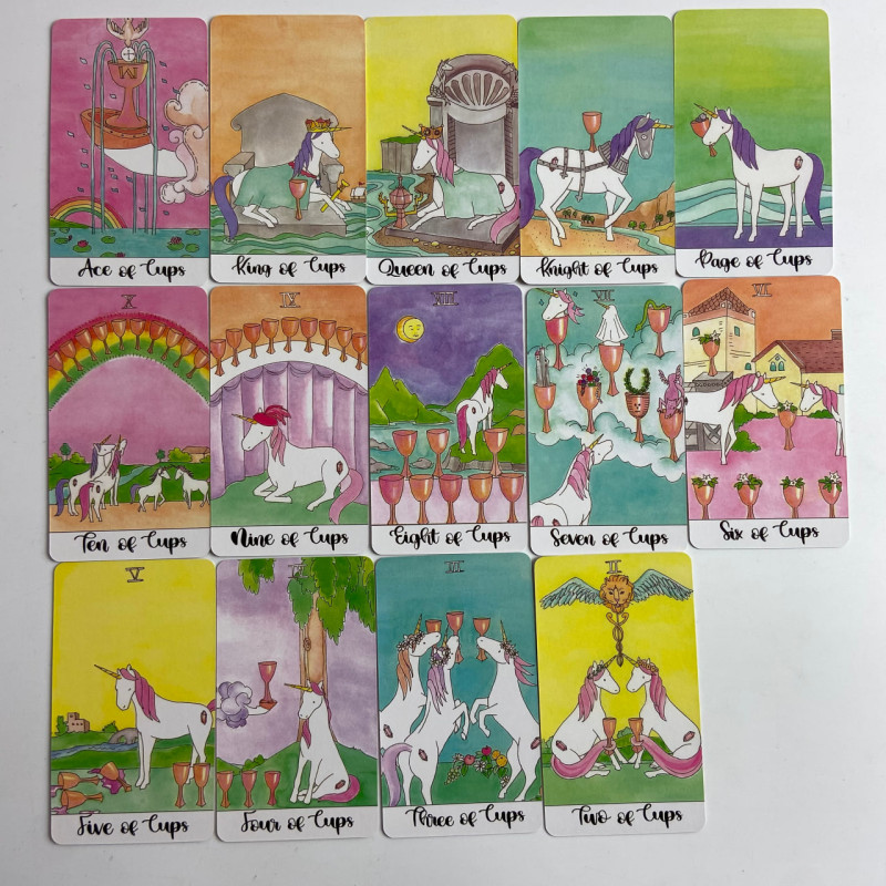 Карты Таро Crystal Unicorn Tarot «Кристальный Единорог», мини-колода, Памела Чен