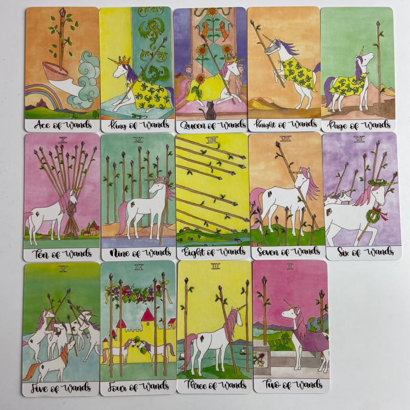 Карты Таро Crystal Unicorn Tarot «Кристальный Единорог», мини-колода, Памела Чен