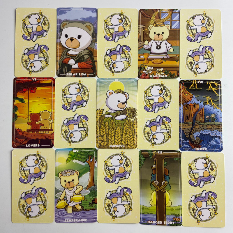 Карти Таро Teddy Tarot Ведмедики (Teddy Bear Tarot) з мультяшними ілюстраціями