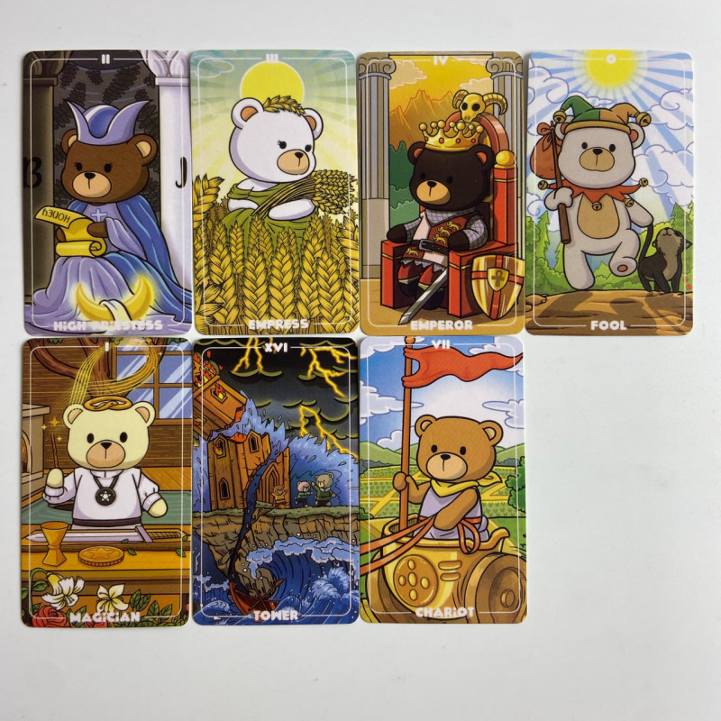 Карти Таро Teddy Tarot Ведмедики (Teddy Bear Tarot) з мультяшними ілюстраціями