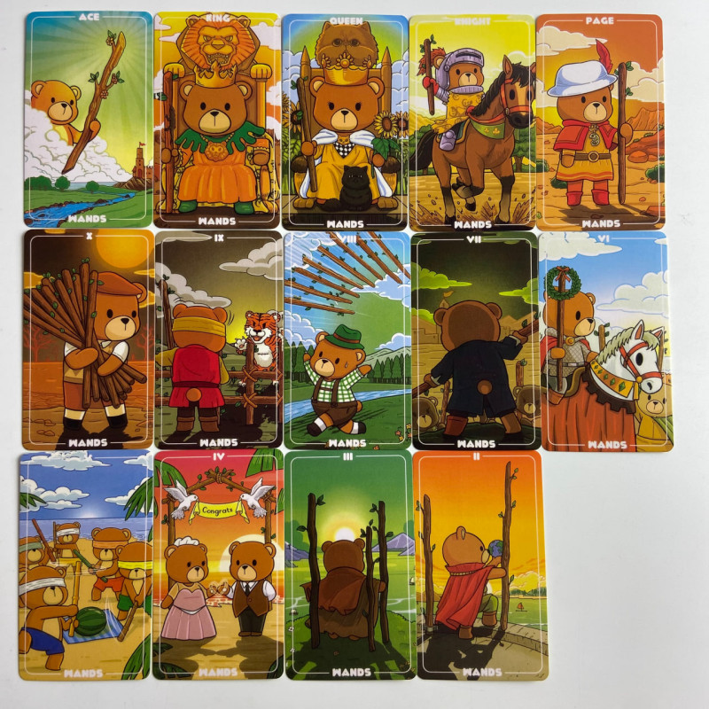 Карти Таро Teddy Tarot Ведмедики (Teddy Bear Tarot) з мультяшними ілюстраціями