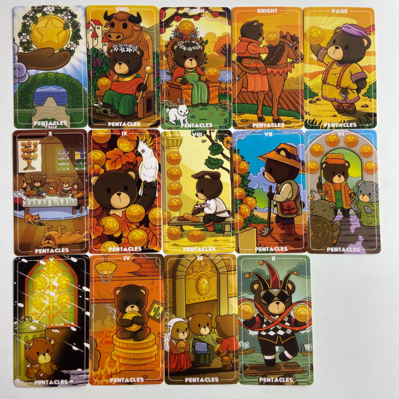 Карти Таро Teddy Tarot Ведмедики (Teddy Bear Tarot) з мультяшними ілюстраціями