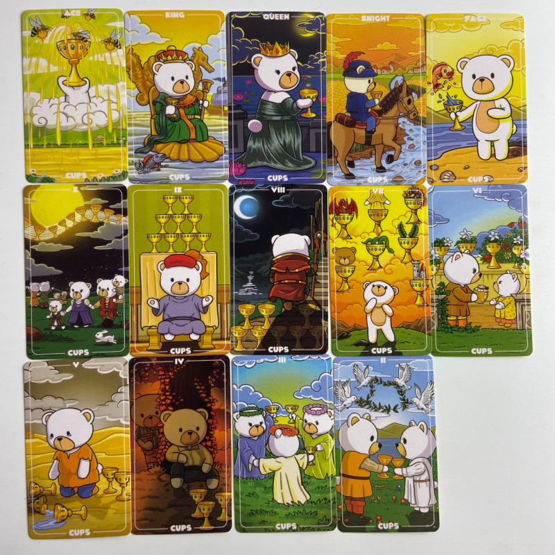 Карти Таро Teddy Tarot Ведмедики (Teddy Bear Tarot) з мультяшними ілюстраціями