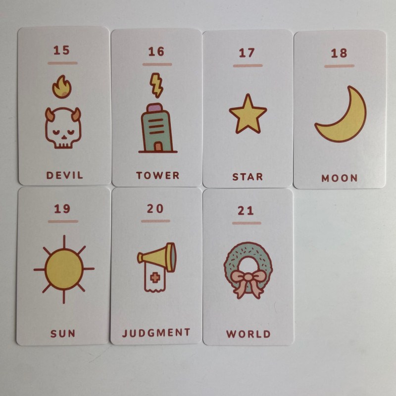 Карти Таро Kawaii Tarot у японському стилі каваї, міні колода