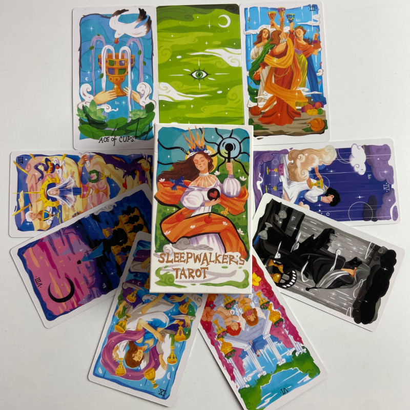Карты Таро Sleepwalker’s Tarot «Лунатиков» уменьшенная колода на английском