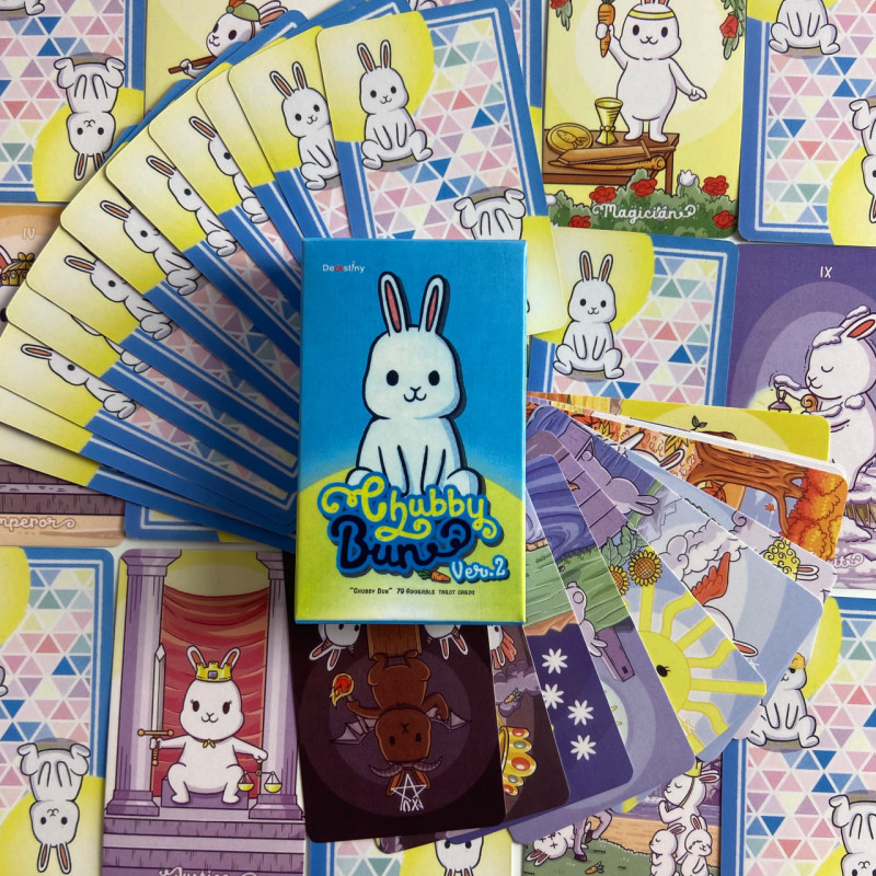 Таро-карты Chubby Bunny Tarot «Пухлая Булочка» в стиле Райдера—Уэйта—Смита