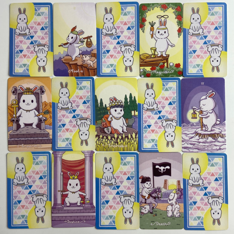 Таро-карты Chubby Bunny Tarot «Пухлая Булочка» в стиле Райдера—Уэйта—Смита