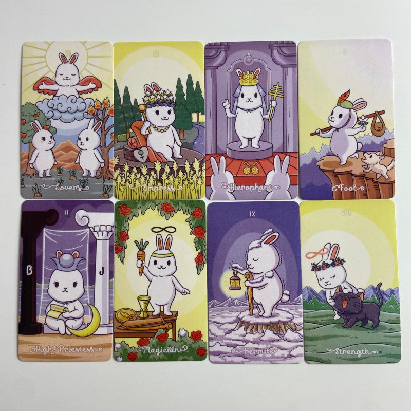 Таро-карты Chubby Bunny Tarot «Пухлая Булочка» в стиле Райдера—Уэйта—Смита