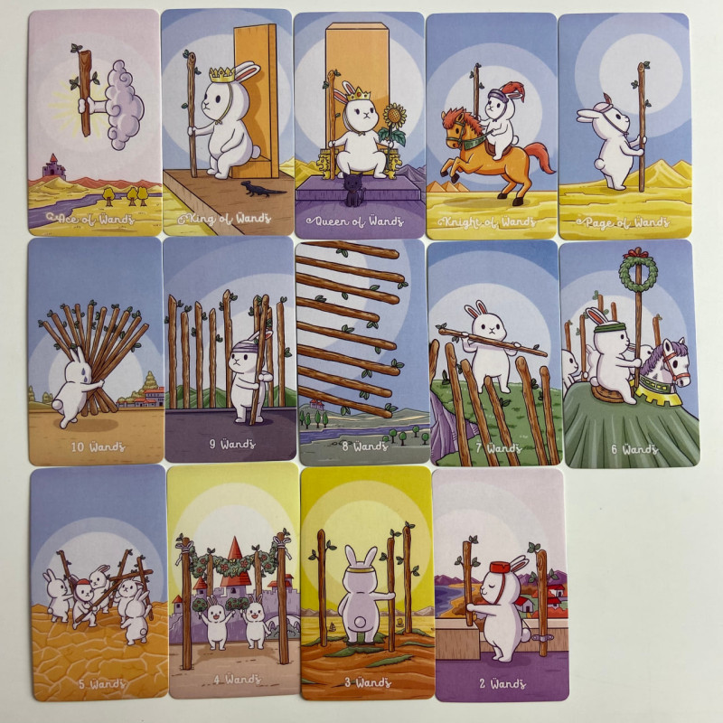 Таро-карты Chubby Bunny Tarot «Пухлая Булочка» в стиле Райдера—Уэйта—Смита