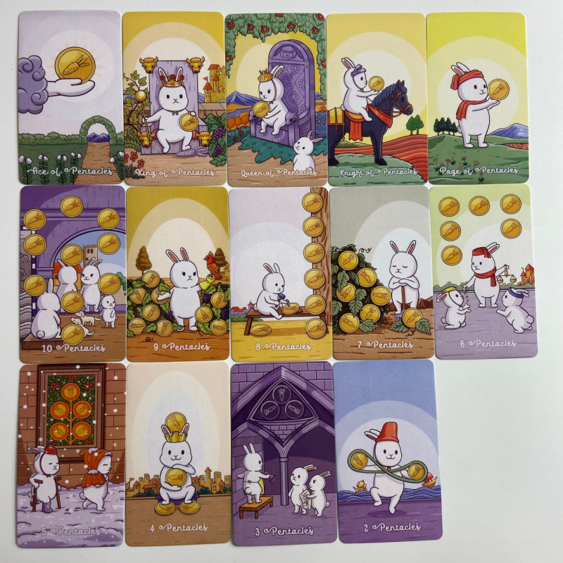 Таро-карты Chubby Bunny Tarot «Пухлая Булочка» в стиле Райдера—Уэйта—Смита