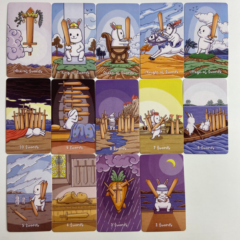 Таро-карты Chubby Bunny Tarot «Пухлая Булочка» в стиле Райдера—Уэйта—Смита