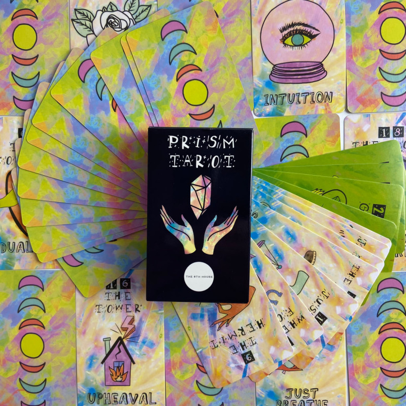 Карты Таро Prism Tarot «Призма» — уменьшенная колода с голографической окантовкой
