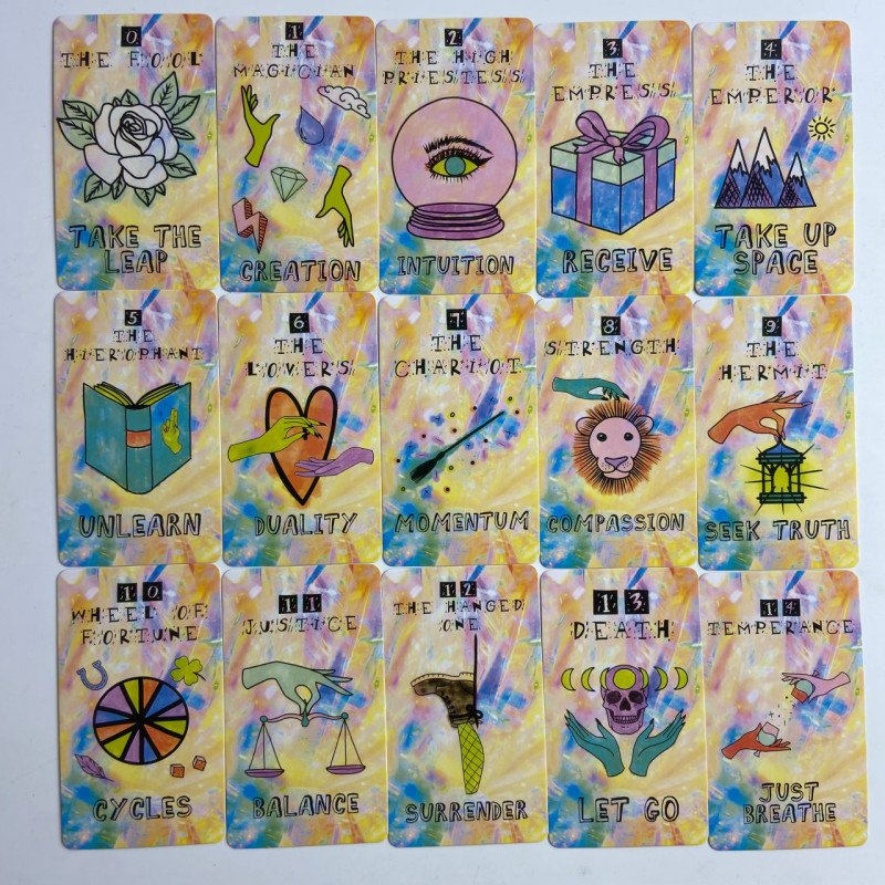 Карты Таро Prism Tarot «Призма» — уменьшенная колода с голографической окантовкой
