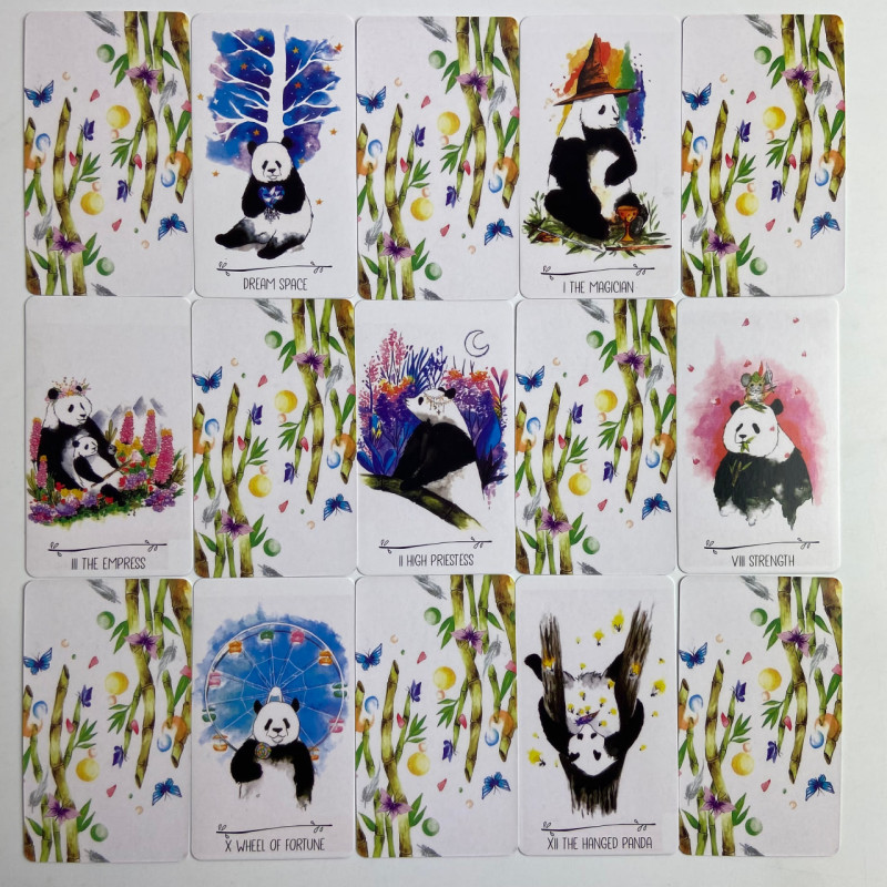 Карты Таро «Путь Панды» Way of the Panda Tarot — акварельная колода с пандами