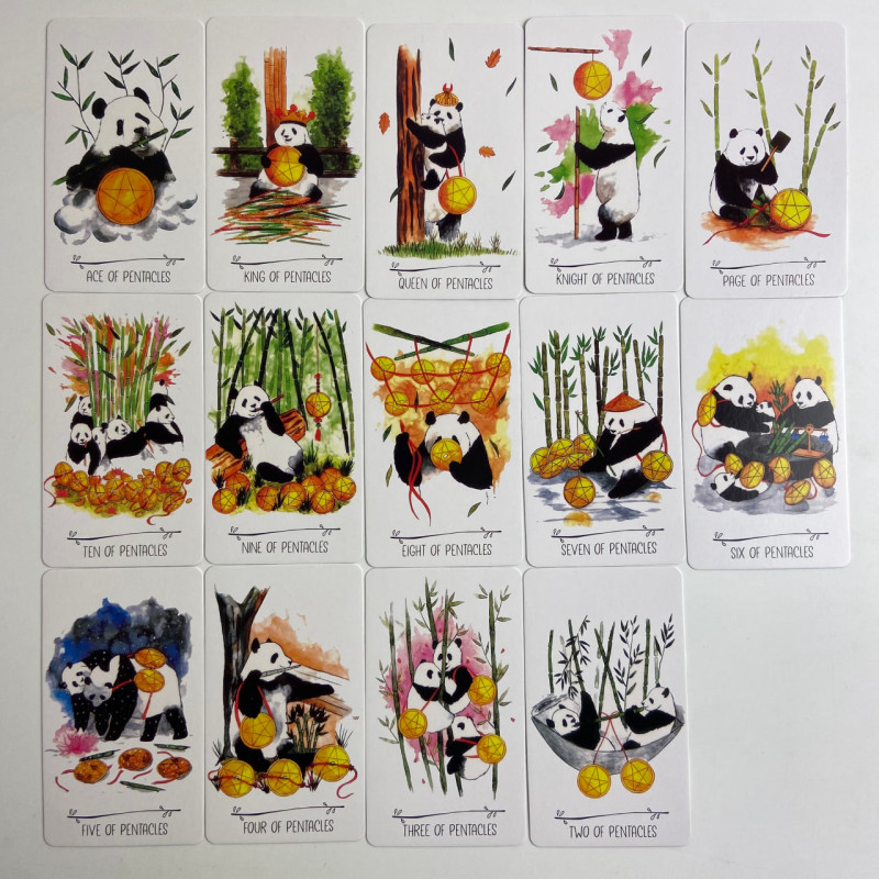Карты Таро «Путь Панды» Way of the Panda Tarot — акварельная колода с пандами