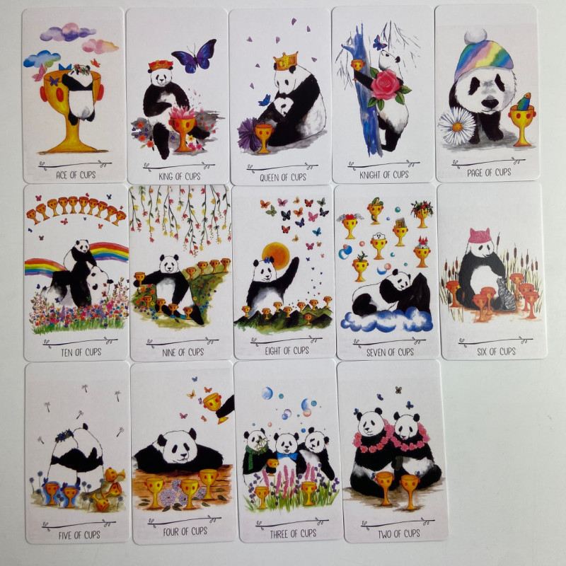 Карты Таро «Путь Панды» Way of the Panda Tarot — акварельная колода с пандами