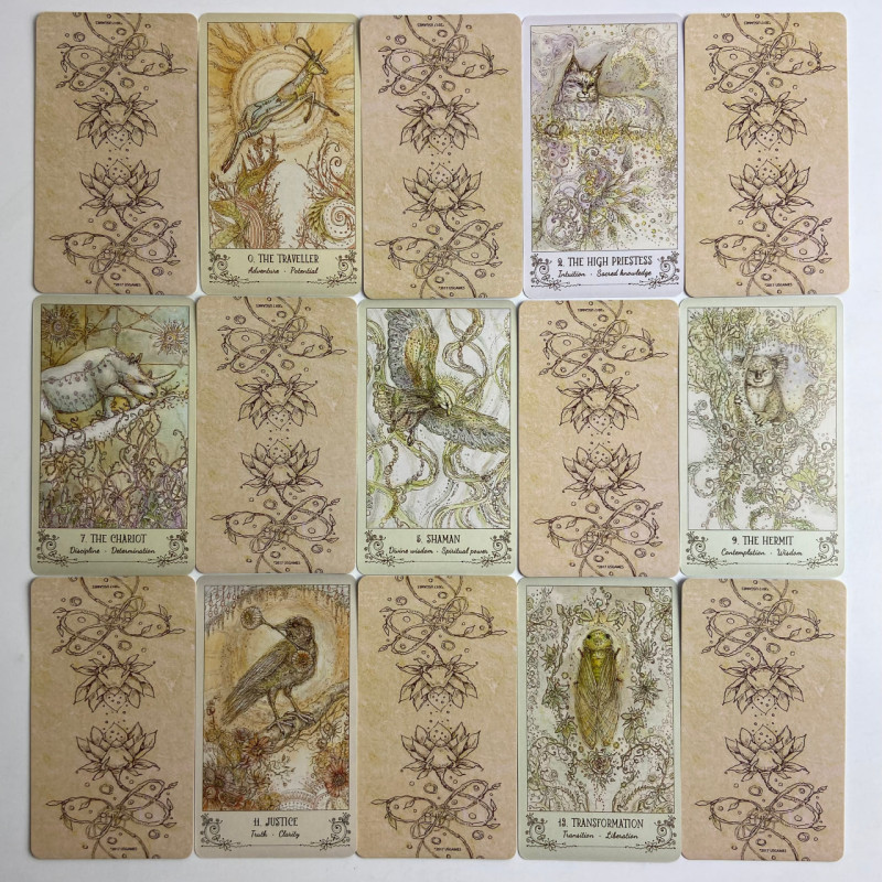 Карты Таро Spiritsong Tarot «Песни Духов» с тотемными животными, мини-колода