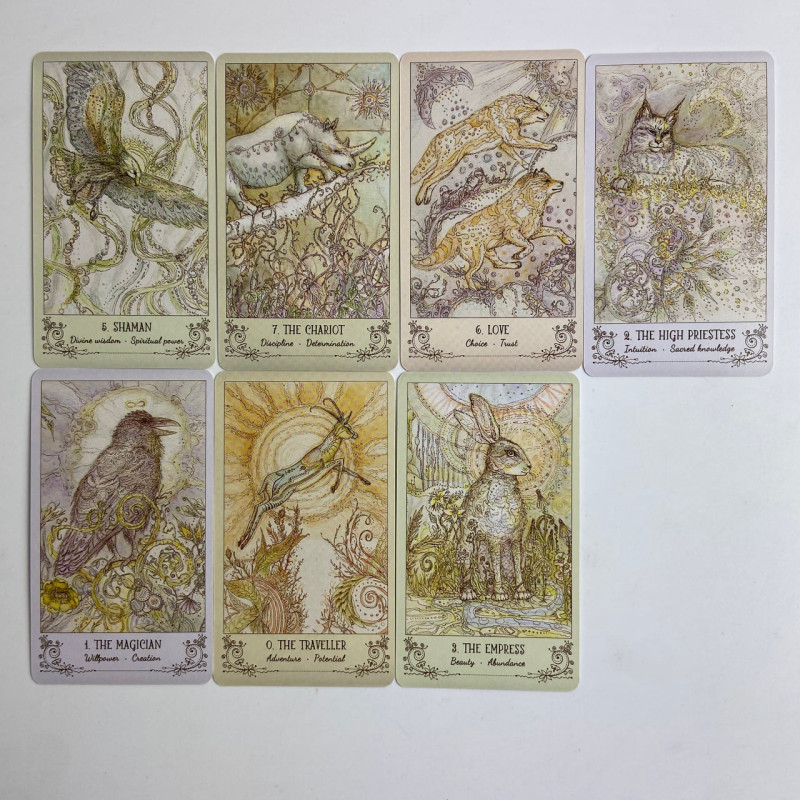 Карты Таро Spiritsong Tarot «Песни Духов» с тотемными животными, мини-колода