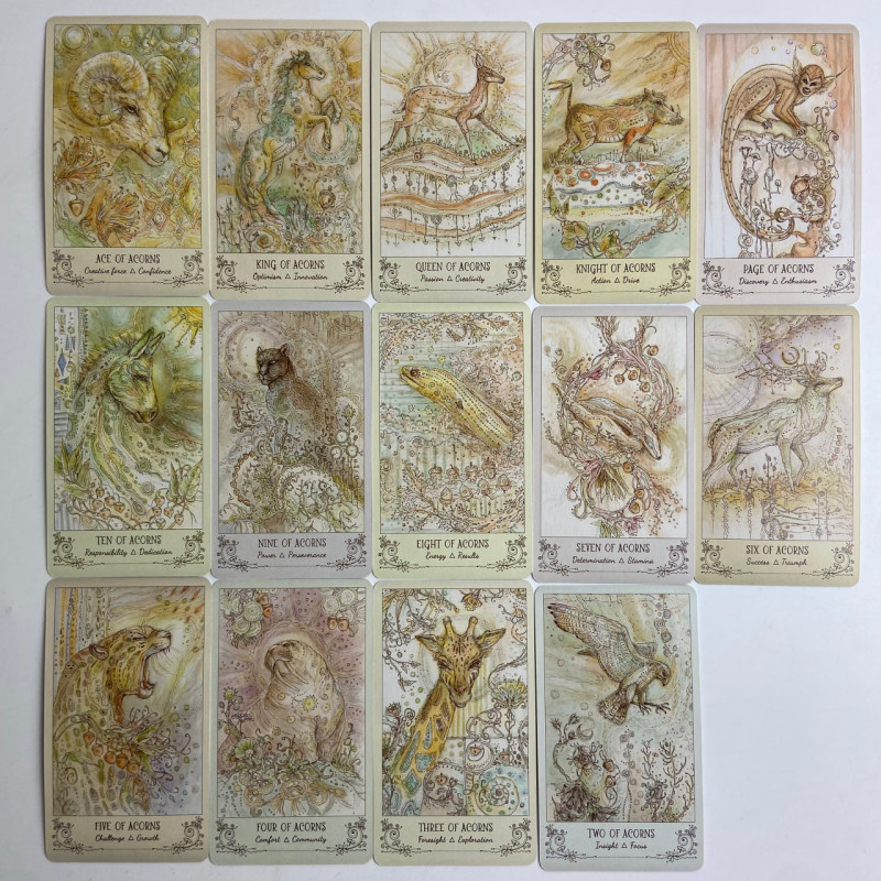 Карты Таро Spiritsong Tarot «Песни Духов» с тотемными животными, мини-колода