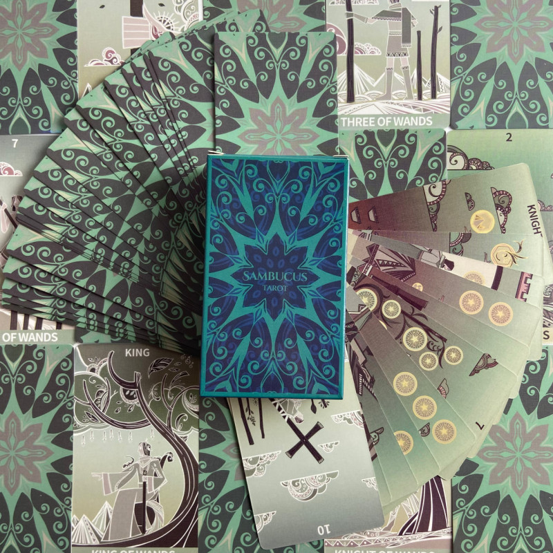 Карты Таро Sambucus Tarot Бузина уменьшенная колода в стиле Райдера-Уэйта
