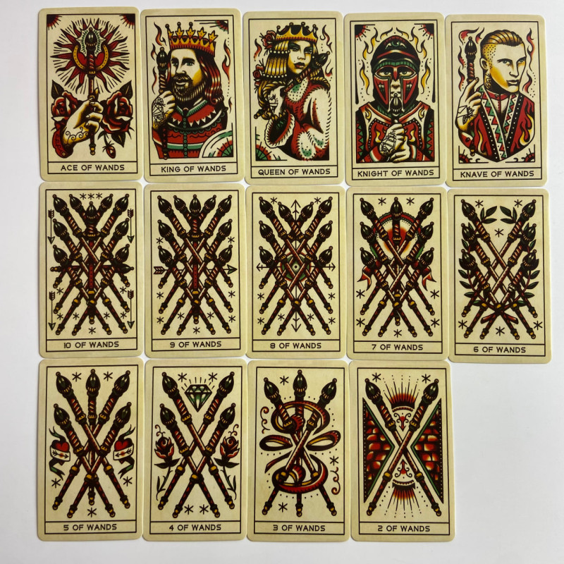 Карти Таро Tattoo Tarot Ink & Intuition у стилі тату, зменшена колода