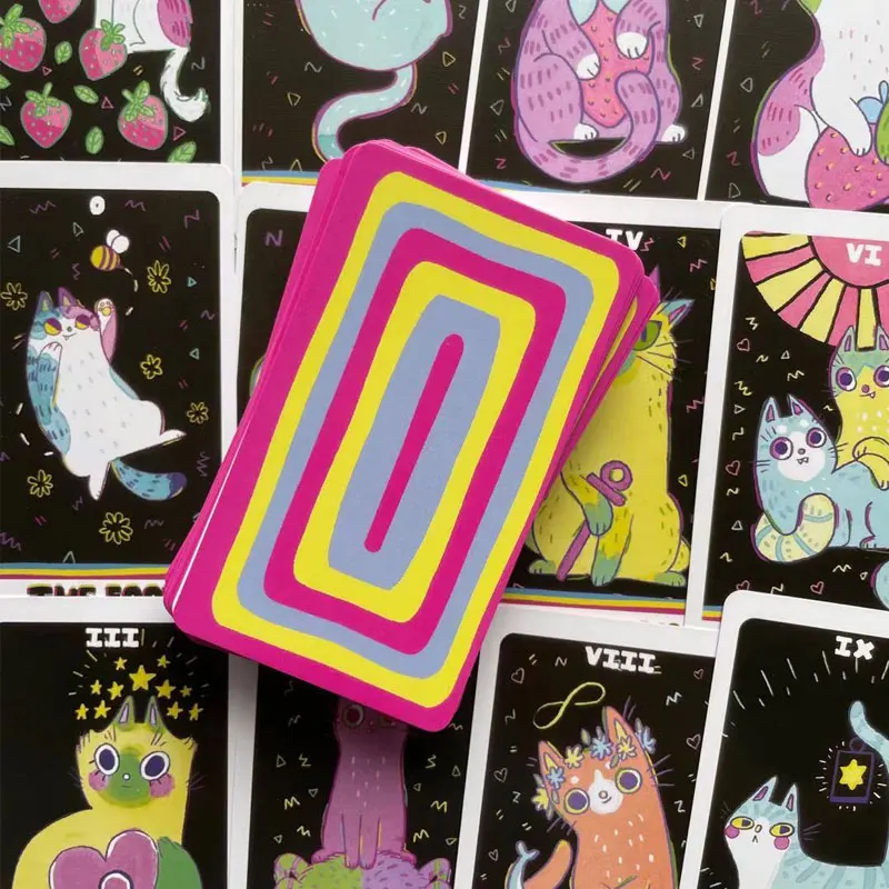 Карты Таро Weird Cat Tarot «Дивная Кошка», уменьшенная колода в стиле Уэйта