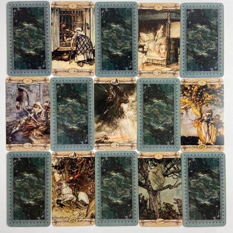 Таро Rackham Tarot Артура Рэкхема, винтажная колода, британский фольклор