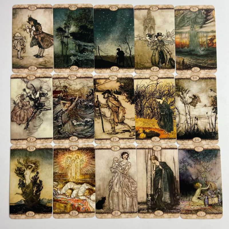 Таро Rackham Tarot Артура Рэкхема, винтажная колода, британский фольклор