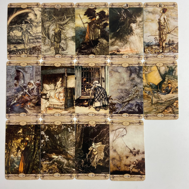 Таро Rackham Tarot Артура Рэкхема, винтажная колода, британский фольклор