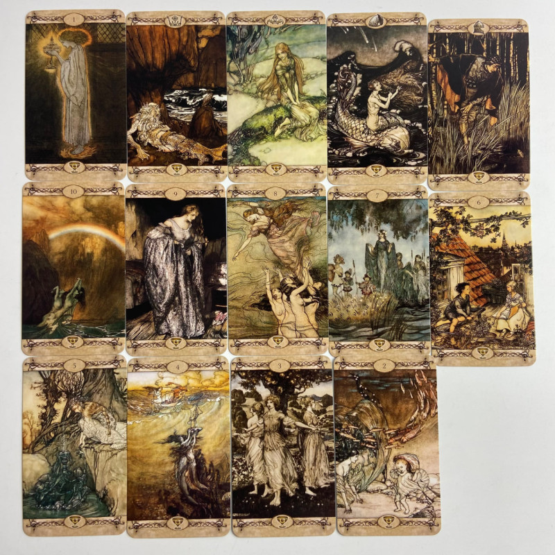 Таро Rackham Tarot Артура Рэкхема, винтажная колода, британский фольклор
