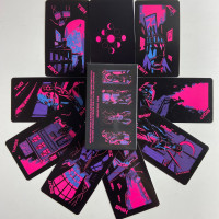 Таро карты The Neon Moon Tarot Deck «Неоновая Луна» киберпанк колода