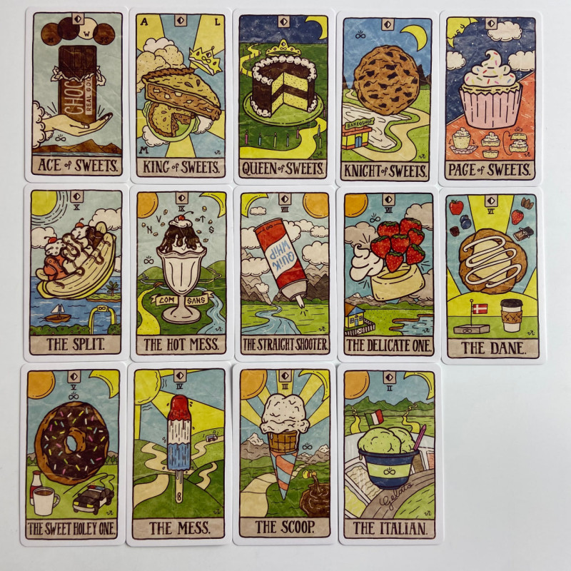 Карты Таро Food Fortunes Tarot (Таро Еды) с гастрономической тематикой