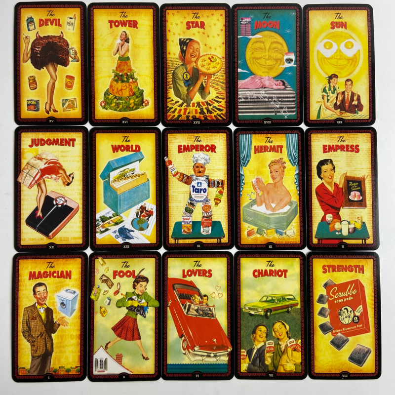 Карти Таро The Housewives Tarot Домогосподарок у стилі пінап ретро колаж